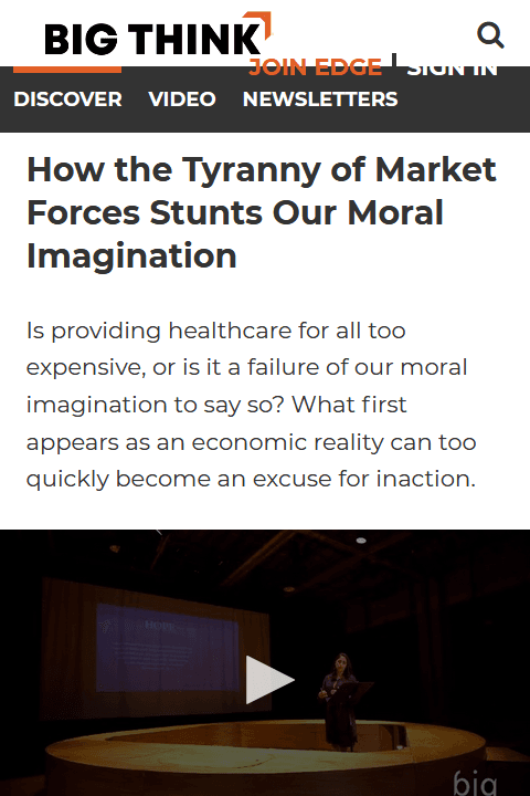 How the Tyranny of Market Forces Stunts Our Moral Imagination
