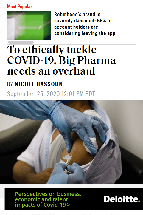 To ethically tackle COVID-19, Big Pharma needs an overhaul