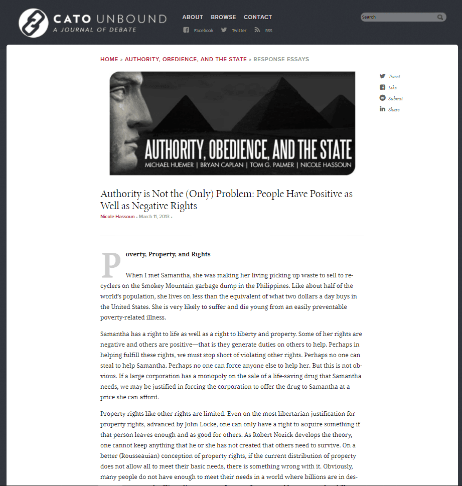 Authority is Not the (Only) Problem: People Have Positive as Well as Negative Rights