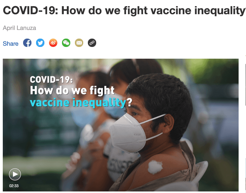 COVID-19: How do we fight vaccine inequality?